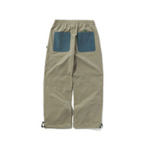 BSRABBIT OPEN 4 POCKET WIDE TRACK PANTS ASH KHAKI / CORDUROY SKY